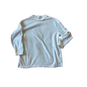 Eddie Bauer‎ Womens M Cream Mock Neck Pullover Oversized Sweater Long Sleeve